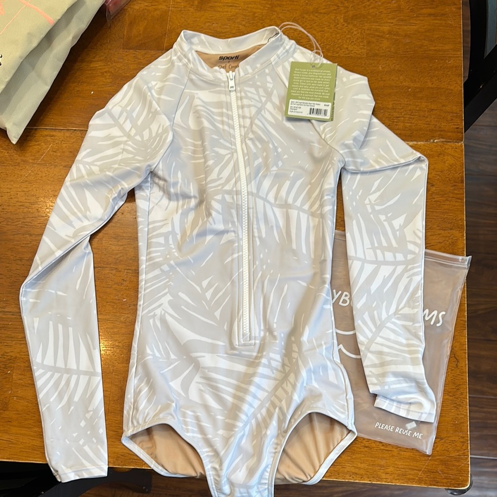 White Rashguard Long Sleeve Swimwear